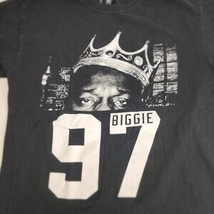 Biggie Smalls '97 Black & White Short Sleeve Graphic T-Shirt Men's Size M